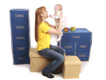 Пуф раскладной 37.5х37.5х70