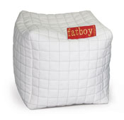 Пуф Кубик белый/черный Fatboy