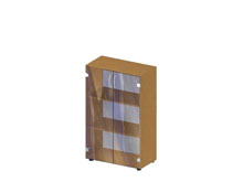 Стеллаж со стеклянными дверцами БЮ 417