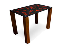 Стеклянный стол С любовью