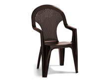 Стул пластиковый Santana коричневый