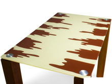 Стеклянный стол Шоколадный