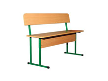 Скамья 3-местная со спинкой