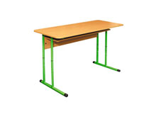 Стол ученический 2-местный с полочкой №4-6 регулируемый по высоте