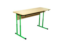 Стол ученический 2-местный с полочкой усиленной конструкции №4-7