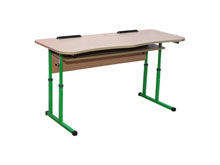 Стол ученический 2-местный с полочкой для 4-6 ростовок