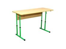 Стол ученический 2-местный без полочки (регулировка 4-6)