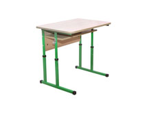 Стол ученический 1-местный с полочкой (регулировка 4-6)