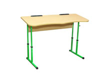 Стол ученический 2-местный антисколиозный №4-6 без полочки