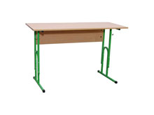 Стол ученический 2-местный без полочки (столешница с прямыми углами) №4-6