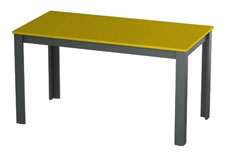 Стол Фаст 138х70х73.8 желтый/антрацит