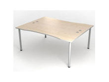 Столы прямые сдвоенные 180х140х75.5 на общем металлокаркасе