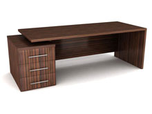 Стол руководителя с тумбой 230х90х78