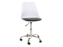 Стул M-02-1 белый + черное сидение