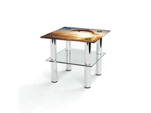 Круглый журнальный стол с полкой Sunset 70х70