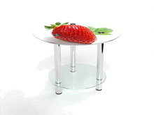 Круглый журнальный стол с полкой Sweet berry 60х60