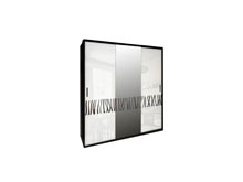 Шкаф-купе Терра глянец белый черный мат 200