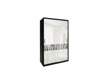 Шкаф-купе Терра глянец белый черный мат 140