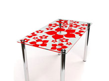 Стеклянный стол Цветение S-1