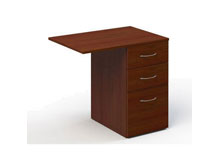 Тумба приставная Стандарт с выносной столешницей на 3 ящика