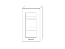 Тумба София Престиж супермат верх 50х92,5 витрина