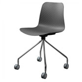 Velvet Wheels стул серый на колёсиках