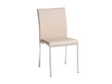 Стул N-10 бежевый белая строчка