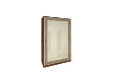 Шкаф-купе Виола глянец ваниль вишня бюзум 140