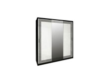 Шкаф-купе Виола глянец белый черный мат